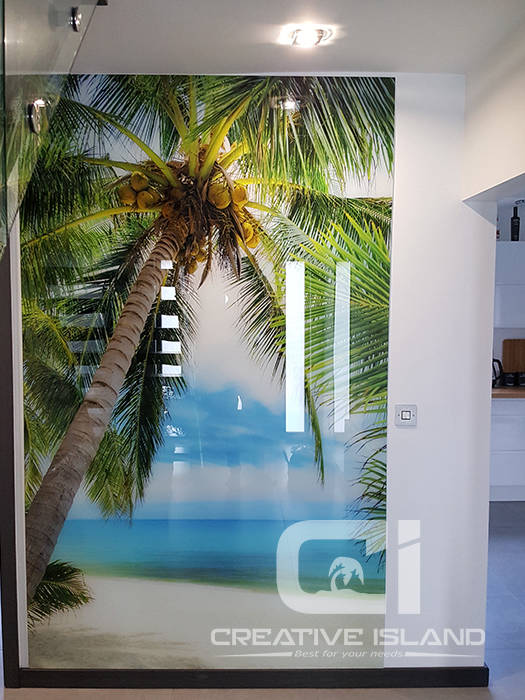 Creative Island printed glass